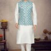Classy Off White Colored Designer Kurta Pajama Set
