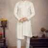 Exquisite Cream Colored Designer Readymade Sherwani