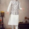 Enticing Cream Colored Designer Kurta Pajama Set