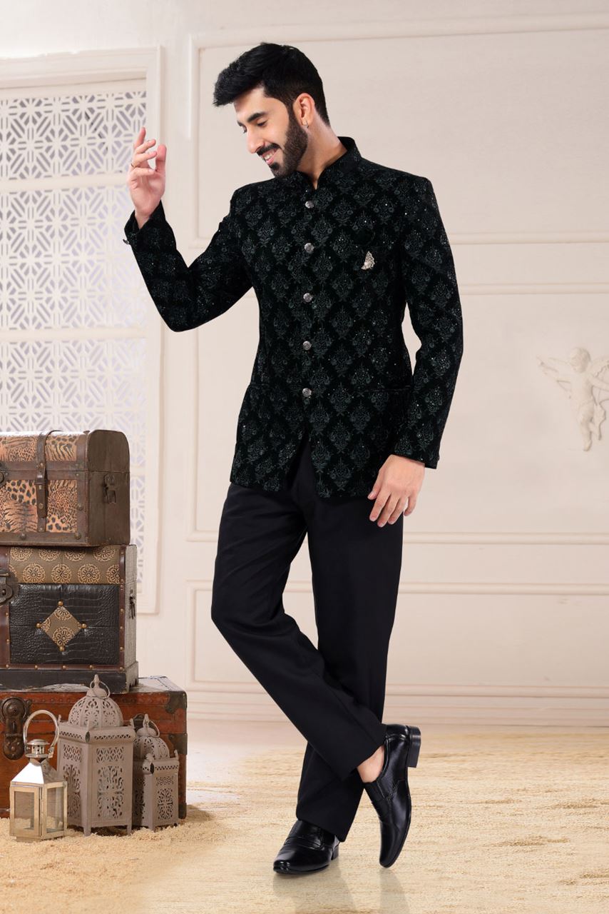 Marvelous Black Colored Designer Jodhpuri