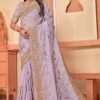 Appealing Lavender Colored Designer Saree