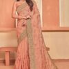 Marvelous Dusty Peach Colored Designer Saree