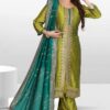 Stunning Green Colored Designer Suit