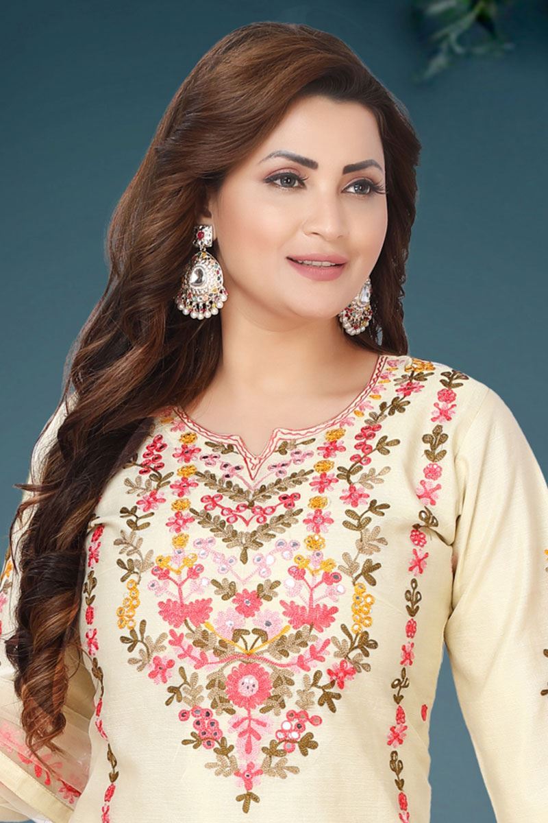 Glorious Cream Colored Designer Suit