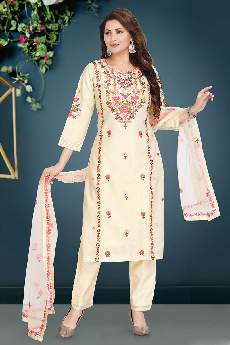 Glorious Cream Colored Designer Suit