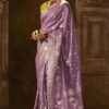 Gorgeous Lavender Colored Designer Saree