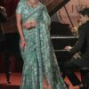 Trendy Sea Green Colored Designer Saree