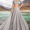 Outstanding Grey Colored Designer Lehenga Choli