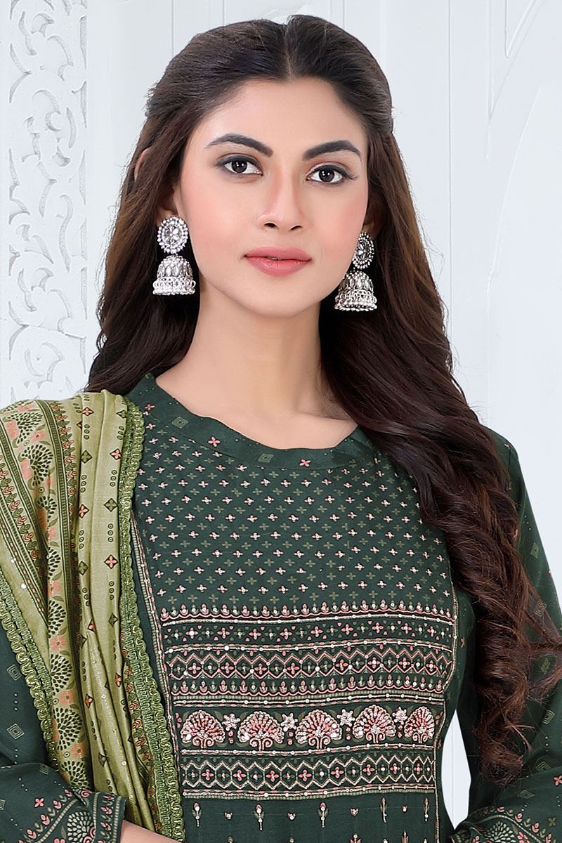 Delightful Green Colored Designer Salwar Suit