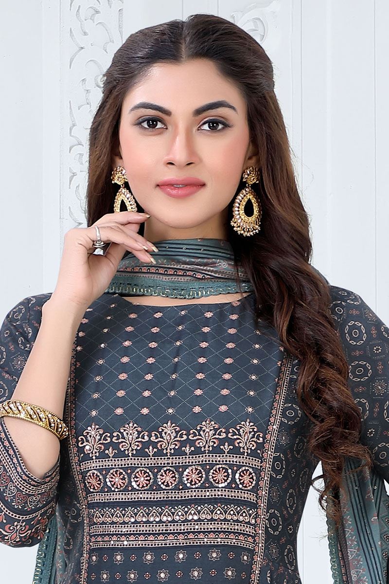 Magnificent Blue Colored Designer Salwar Suit