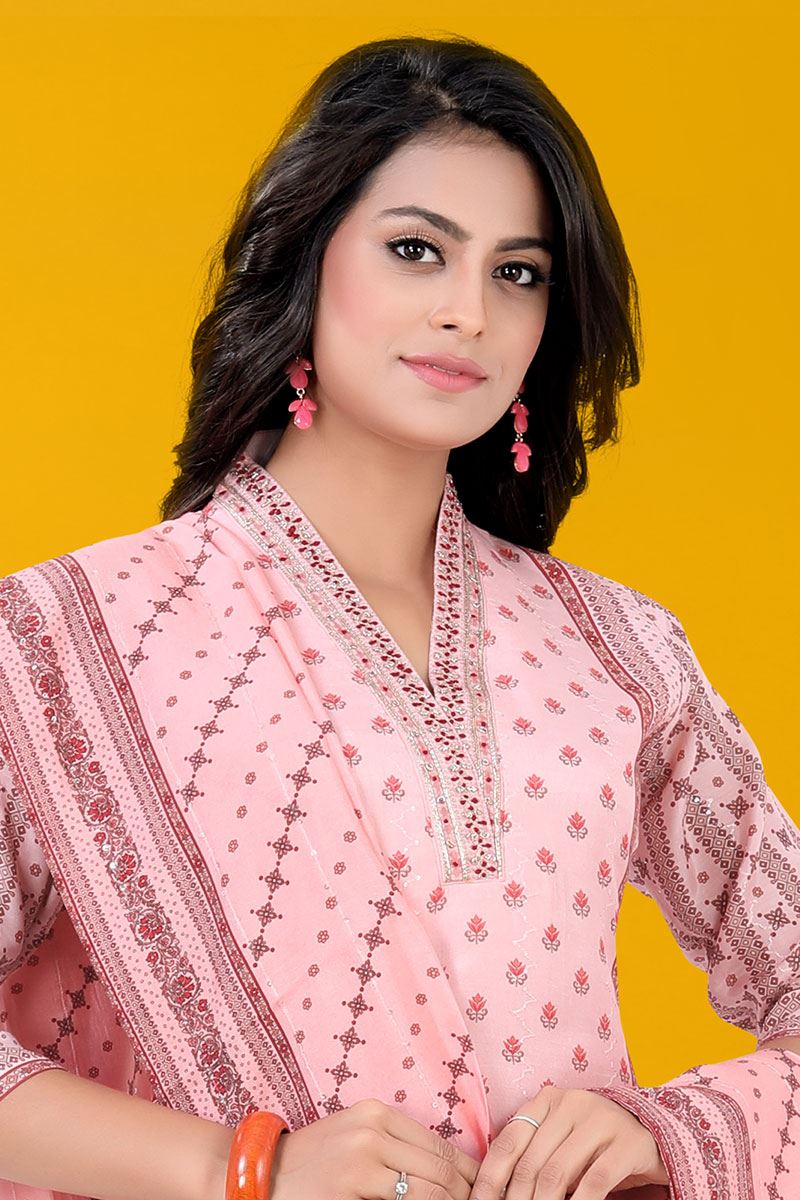 Pretty Pink Colored Designer Salwar Suit