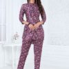 Creative Wine Colored Designer Readymade Co-ord Set