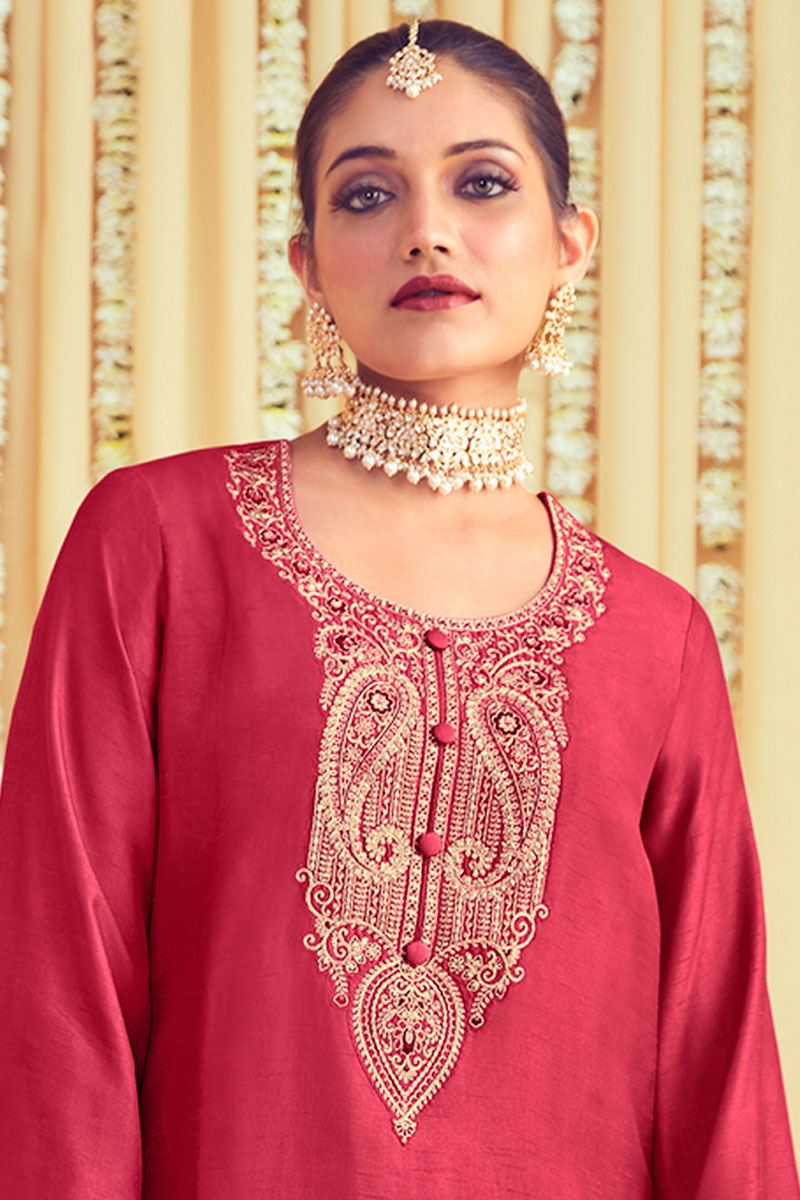 Astounding Resham Work Unstitched Suit (Unstitched suit)