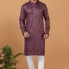 Attractive Silk Designer Mens Kurta Set for Festive or Engagement