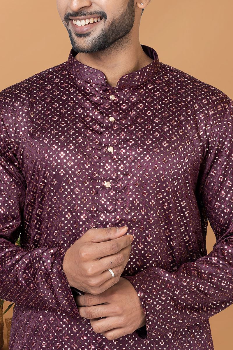 Attractive Silk Designer Mens Kurta Set for Festive or Engagement