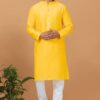 Marvelous Yellow Mens Designer Kurta Set for Festive or Haldi