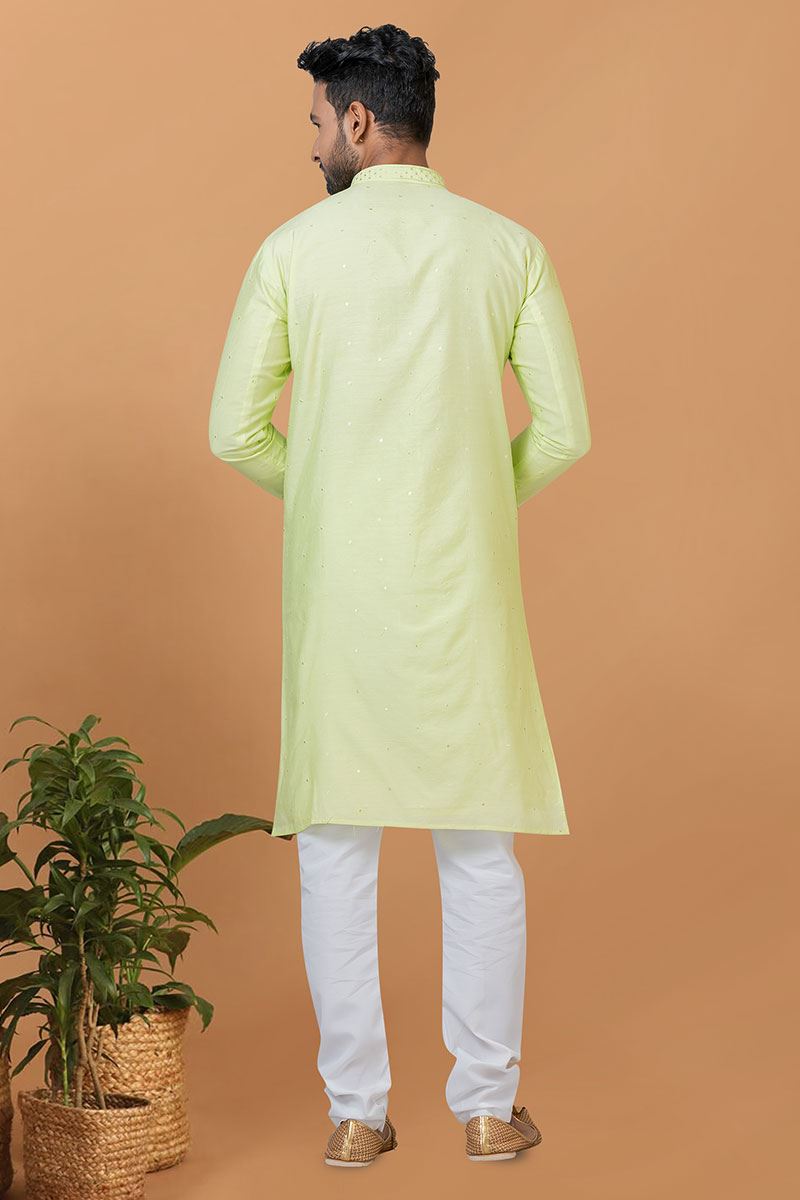 Fancy Mens Designer Kurta and Churidar Set for Festive or Engagement