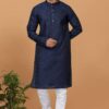Enticing Navy Blue Colored Designer Kurta and Churidar Set for Sangeet or Engagement