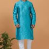 Splendid Mens Silk Designer Kurta Set for Festive or Sangeet