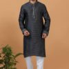 Spectacular Black Colored Designer Kurta and Churidar Set for Sangeet or Party
