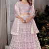 Stylish Lavender Net Designer Lehenga Choli for Sangeet or Engagement