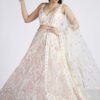 Awesome Cream Designer Lehenga Choli for Engagement and Reception