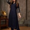 Appealing Navy Blue Designer Kurti for Party