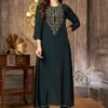 Flawless Green Georgette Designer Kurti for Mehendi and Festive occasions