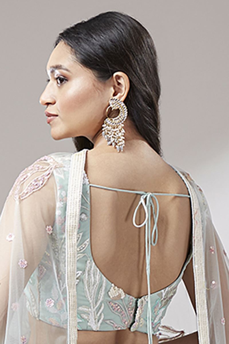 Lovely Pista Green Colored Designer Lehenga Choli