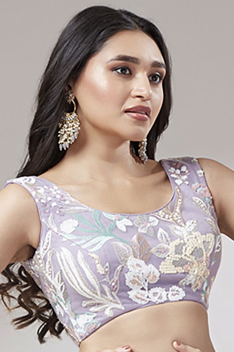 Magnificent Mauve Colored Designer Lehenga Choli