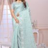 Charming Jimmy Choo Designer Saree for Engagement and Reception