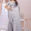 Exquisite Jimmy Choo Designer Saree for Engagement and Reception