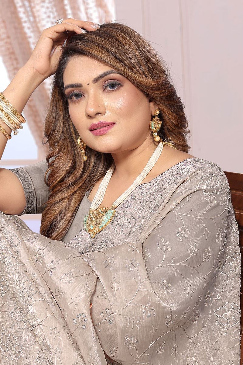 Beautiful Jimmy Choo Designer Saree for Engagement and Reception