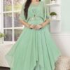 Divine Sea Green Designer Indo-Western Suit for Haldi and Mehendi