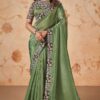 Charming Green Designer Saree for Wedding and Reception