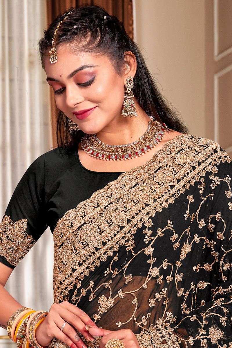 Breathtaking Georgette Designer Saree for Party and Reception