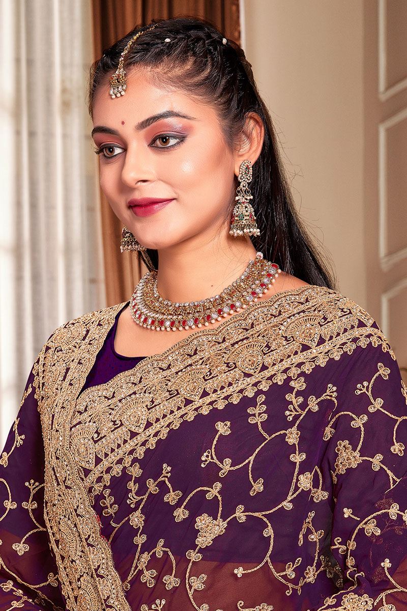 Flawless Georgette Designer Saree for Party and Reception