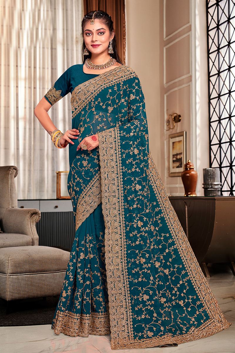 Charismatic Georgette Designer Saree for Party and Reception