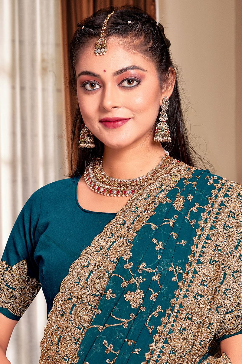 Charismatic Georgette Designer Saree for Party and Reception