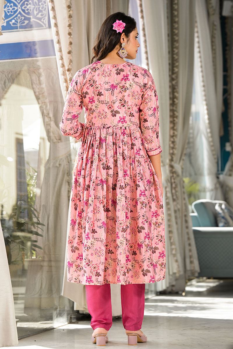 Heavenly Light Pink Designer A-Line Suit for Party and Festival