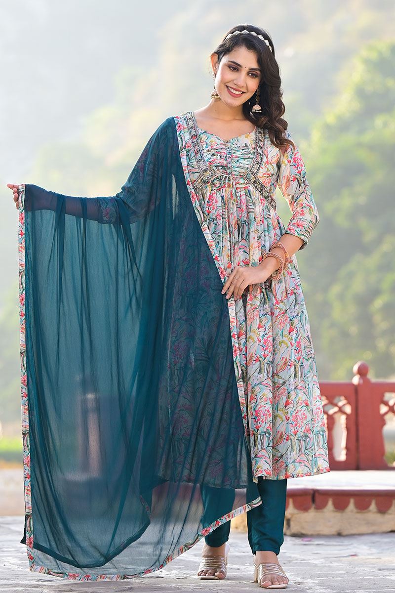 Glorious Multi Designer A-Line Suit for Party and Festival