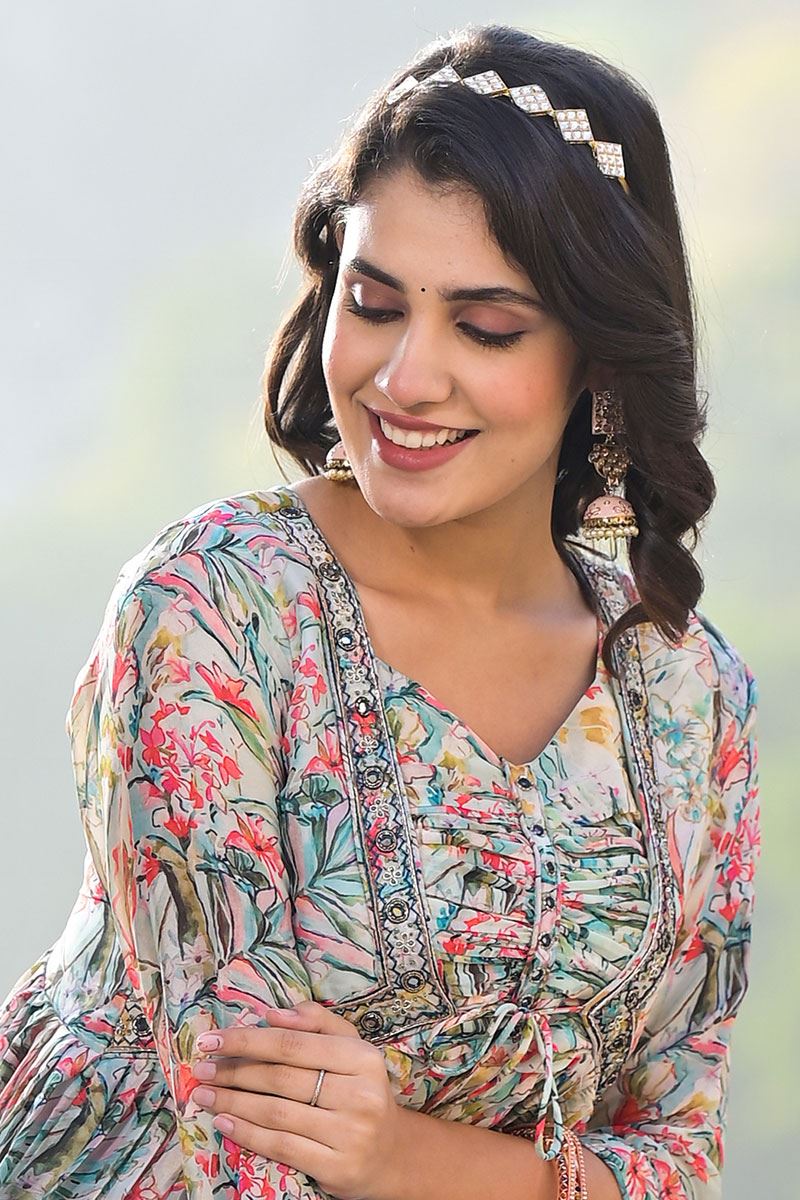 Glorious Multi Designer A-Line Suit for Party and Festival