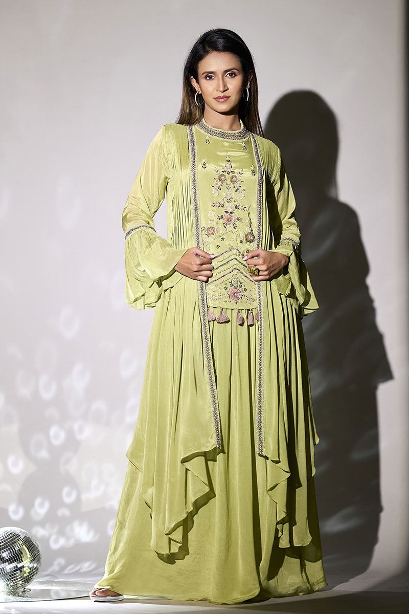 Awesome Designer Indo-Western Outfit for Party and Mehendi