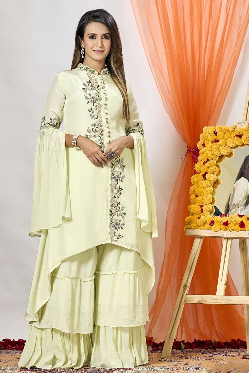 Attractive Designer Sharara Suit for Party and Festivals