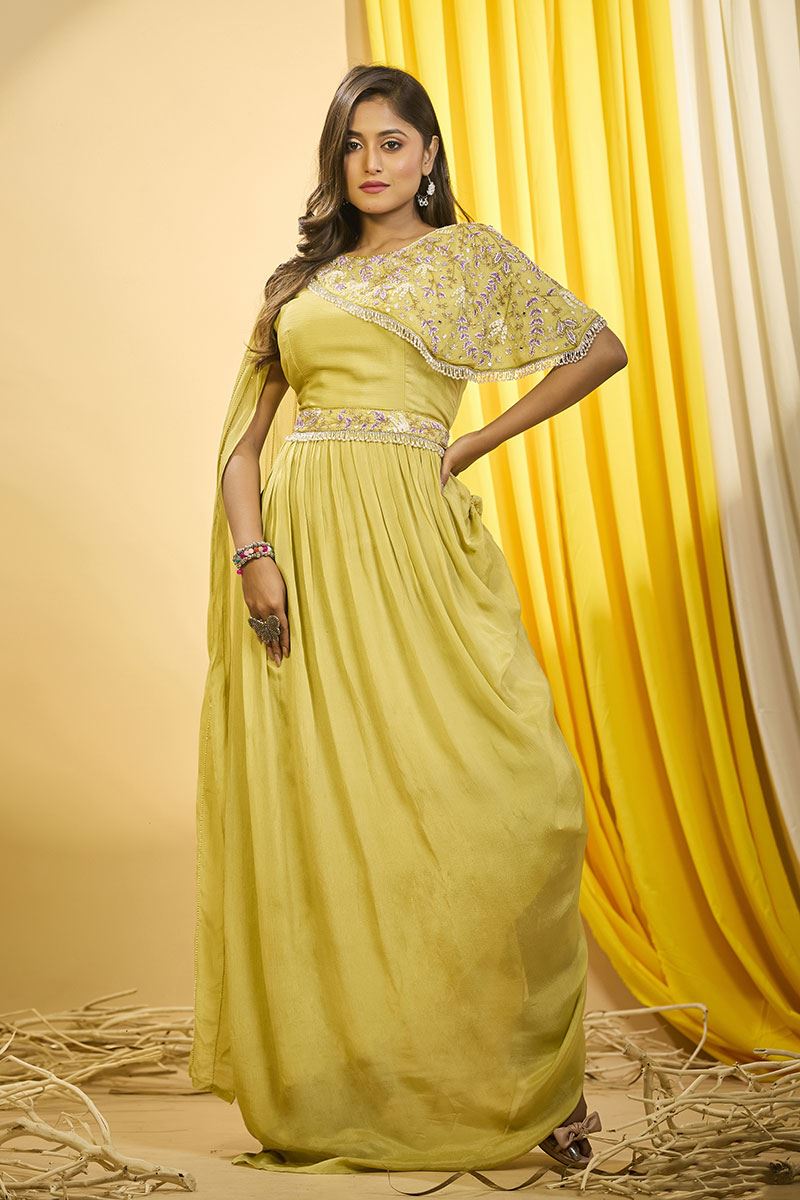 Astounding Designer Indo-Western Outfit for Party and Haldi