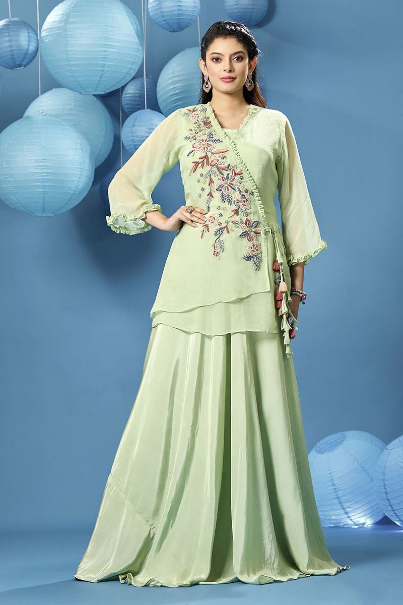 Artistic Designer Palazzo Suit for Party and Festivals