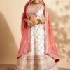Creative White Premium Georgette Designer Indo-Western Lehenga Choli for Party