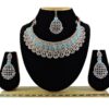 Exuberant Firozi Designer Necklace Set for Party and Sangeet