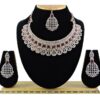 Exquisite Maroon Designer Necklace Set for Party and Wedding