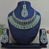 Marvelous Green Designer Necklace Set for Wedding  and Mehendi